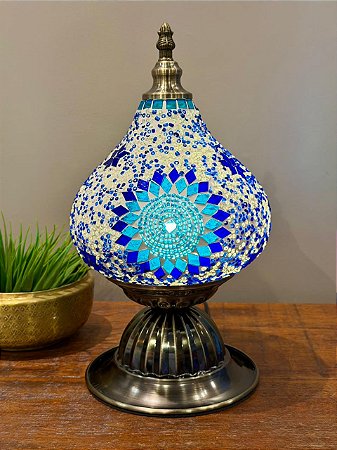 Luminária Turca Azul G