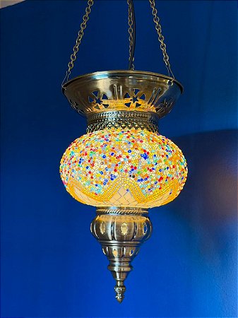 Luminária de Teto Turca Colorido