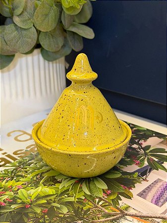 Tagine Saleiro - Pequeno - Pintada a mão - Unidade - Cerâmica Personalizada