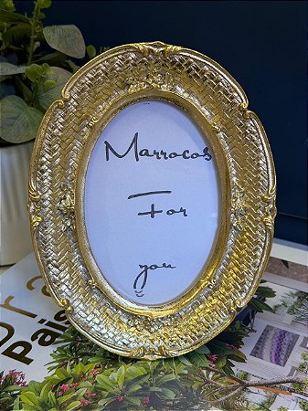 Porta Retrato - Resina - Foto 10 x 15 - Dourado
