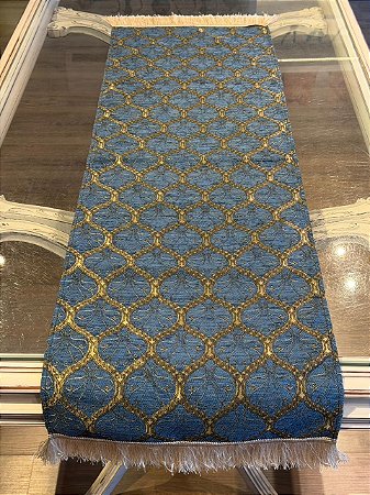 Caminho de Mesa em Jacquard - Azul
