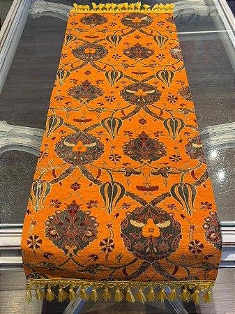 Caminho de Mesa em Jacquard - Laranja