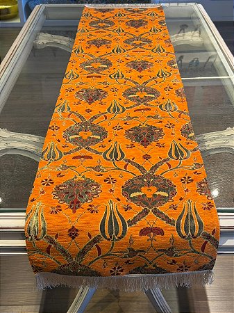 Caminho de Mesa em Jacquard - Laranja