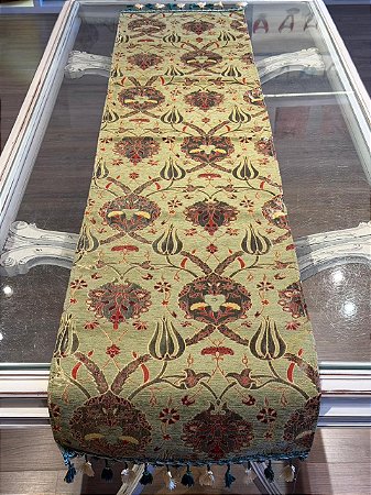 Caminho de Mesa em Jacquard - Verde