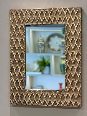 Espelho - Metal - Dourado - 80x60CM