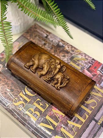 Caixa Decorativa - Porta Jóias - Madeira - 20x10