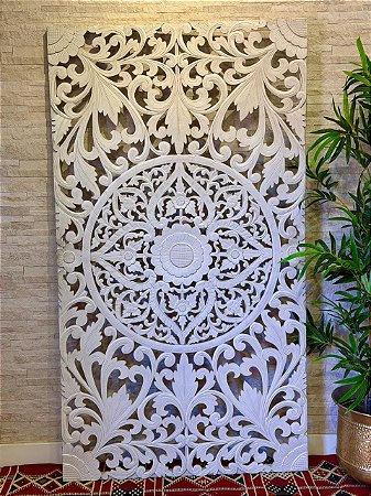 Painel - Madeira Entalhada - Indonésia - 1,80x1,00CM