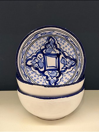 Bowl - Cerâmica - Tunísia - Tamanho Médio -Azul