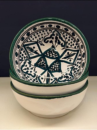 Bowl - Cerâmica - Tunísia - Tamanho Grande - Verde