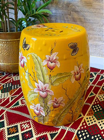 Seat Garden - Banco - Cerâmica - Amarelo - Flores