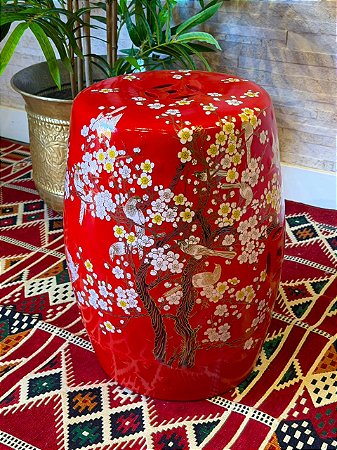 Seat Garden - Banco - Cerâmica - Vermelho - Flores