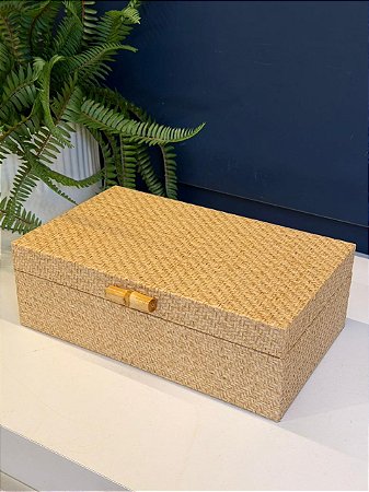 Caixa Decorativa - Palha - 15x25