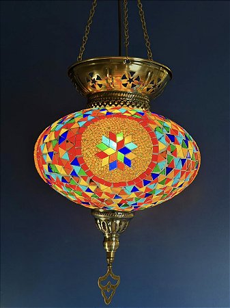Luminária de Teto Turca Grande - Colorida