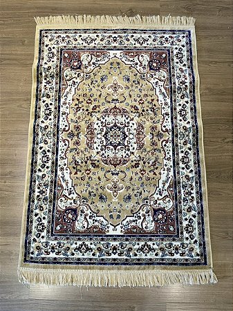 Tapete - Índia - Bege - 1,00 X 1,40MT