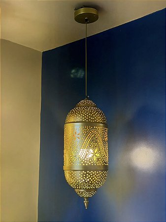 Luminária de Teto Metal Dourada