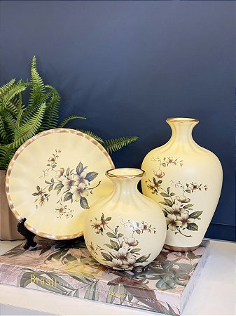Trio Decorativo - Cerâmica - Off White