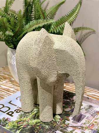Elefante Decorativo - Resina - Off White - M