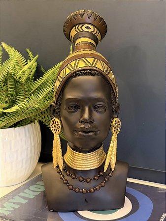 Africana - Decorativa - Resina - 38CM