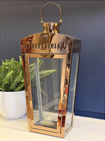 Lanterna - Metal - Cobre - 48cm