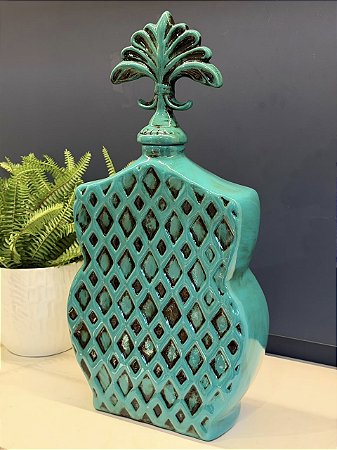 Potiche - Ceramica - Turquesa - 51CM