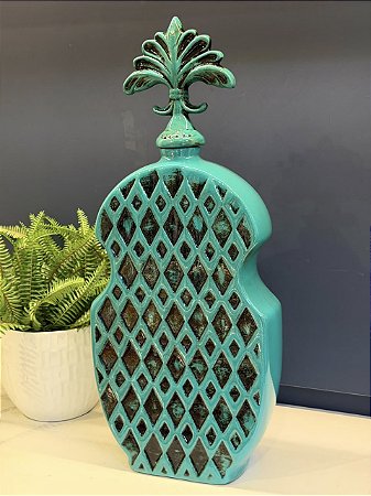 Potiche - Ceramica - Turquesa - 59CM