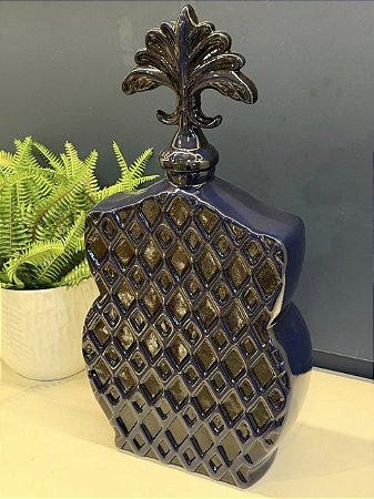 Potiche - Ceramica - Azul Escuro - 51CM