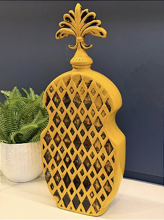 Potiche - Ceramica - Amarelo - 59CM