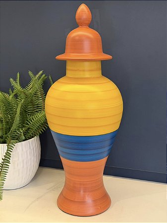 Potiche - Cerâmica - Colorido - 53CM