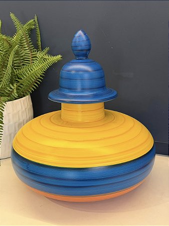 Potiche - Cerâmica - Colorido - 34CM