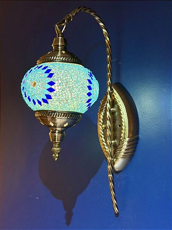 Arandela Turca - Bivolt - Médio - Azul