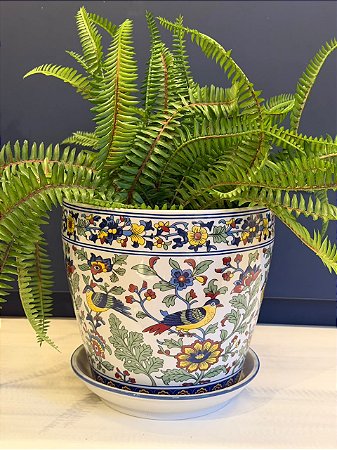 Cachepot em Cerâmica - Colorido - 20CM