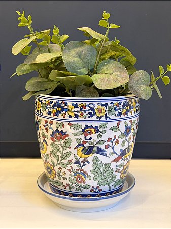 Cachepot em Cerâmica - Colorido - 16CM