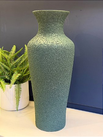 Vaso - Ceramica - Texturizado - Verde