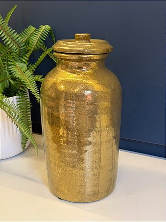 Potiche - Ceramica - Dourado - 31CM