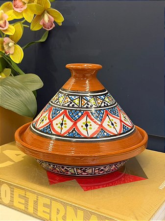 Panela Tagine Marroquina P - Cuscuzeira - Cerâmica - Vermelho