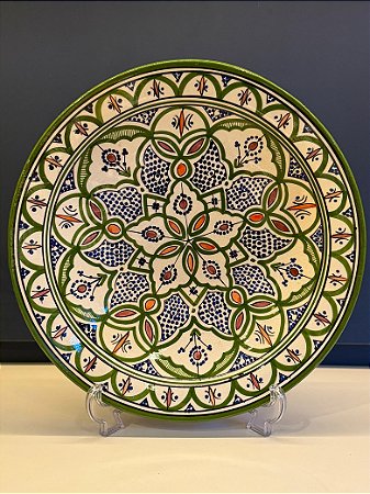 Prato Marroquino - Cerâmica - Verde