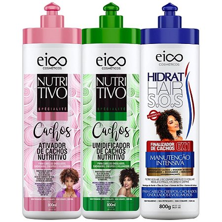 Eico Kit Cachos Nutritivo + Hidrat Hair 800ml