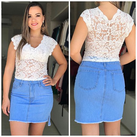 saia mais comprida atras