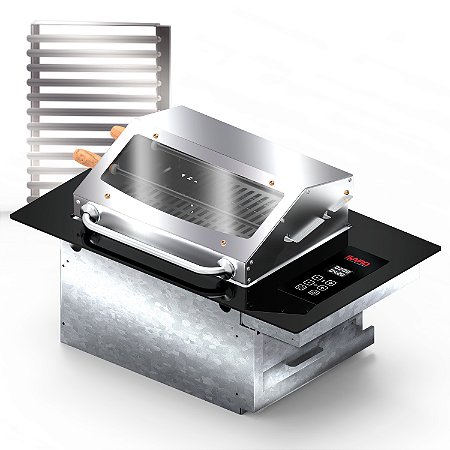 Churrasqueira Cooktop Elétrica Digital de embutir 220V