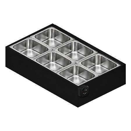 Buffet térmico de Mesa aquecido 6 cubas com tampa 127V
