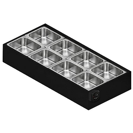 Buffet térmico de Mesa aquecido 8 cubas com tampa 220V