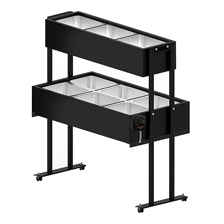 Saladeira Resfriada Com Gelo-X para Buffet 6 Cubas