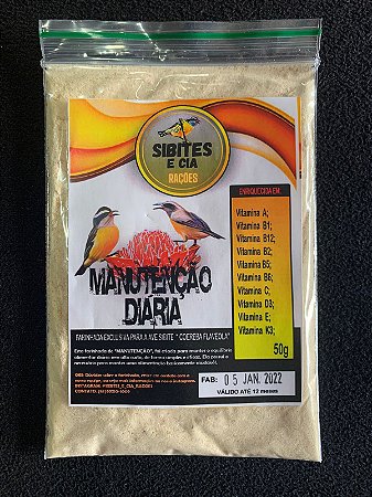 Racão para Sibite- manutenção