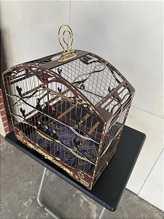 gaiola super luxo -coleiro e papa capim