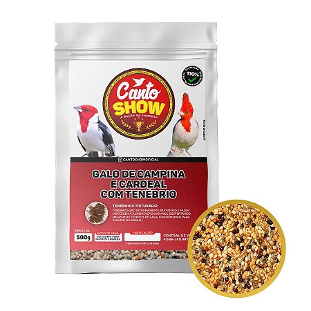 galo de campina é cardeal com tenebrio 500g