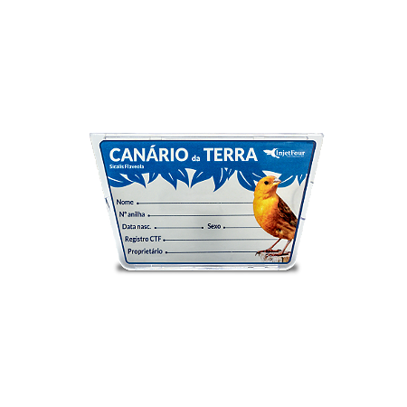 Placa De Identificação Canário Da Terra