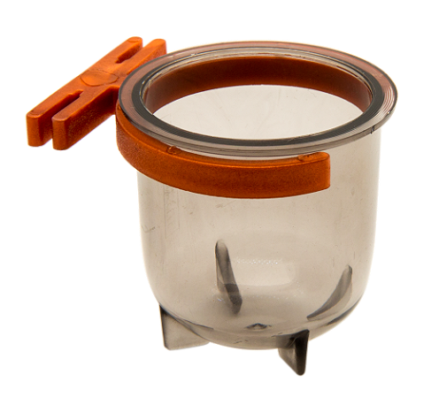 Porta Vitaminas Grande Fumê Com Presilha Cobre