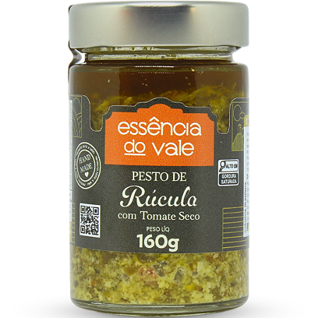 Pesto Rúcula com Tomate Seco - 160g - Essência do Vale