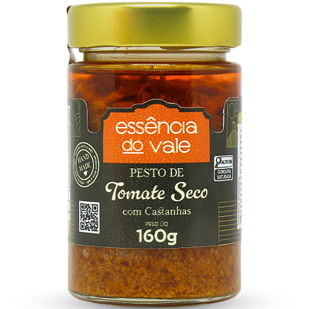 Pesto Tomate Seco c/ Castanhas - 160g - Essência do Vale