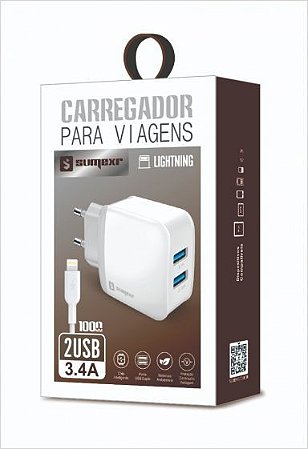 Kit Carregador + Cabo Lightning - OutletRod Acessórios e Eletrônicos